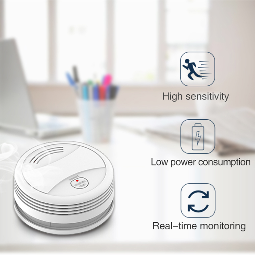 WIFI graffiti smart smoke alarm network smoke detector APP mobile phone alarm